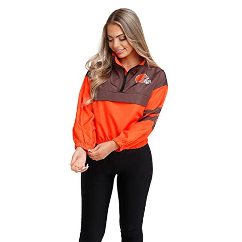 FOCO NFL Cleveland Browns Winning Play Windbreaker - Womens