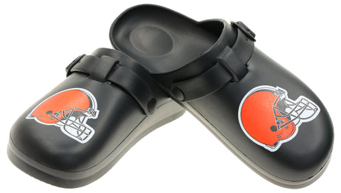 FOCO Open Back Buckle Clog – Comfortable Slip-On Sandals for NFL Fans, Cleveland Browns