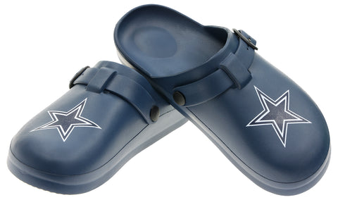 FOCO Open Back Buckle Clog – Comfortable Slip-On Sandals for NFL Fans, Dallas Cowboys