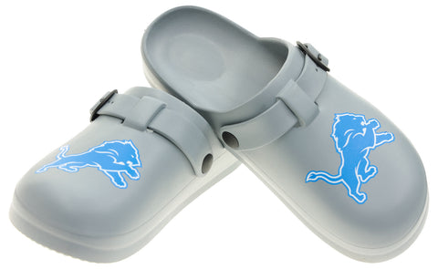 FOCO Open Back Buckle Clog – Comfortable Slip-On Sandals for NFL Fans, Detroit Lions