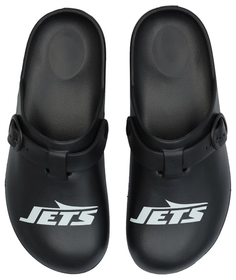FOCO Open Back Buckle Clog – Comfortable Slip-On Sandals for NFL Fans, New York Jets