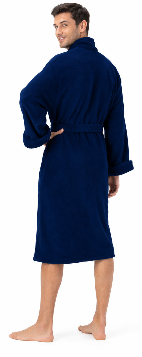 Northwest NFL Dallas Cowboys Adult Unisex Silk Touch Bathrobe, Navy, Officially Licensed Loungewear, Soft Plush Polyester