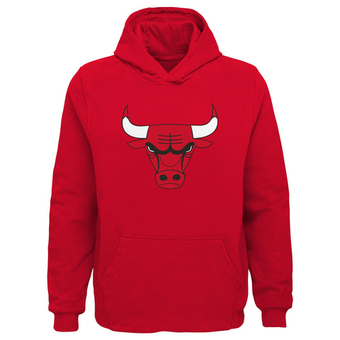 Outerstuff NBA Boys Youth Team Color Pullover Fleece Hoodie with Logo - Chicago Bulls
