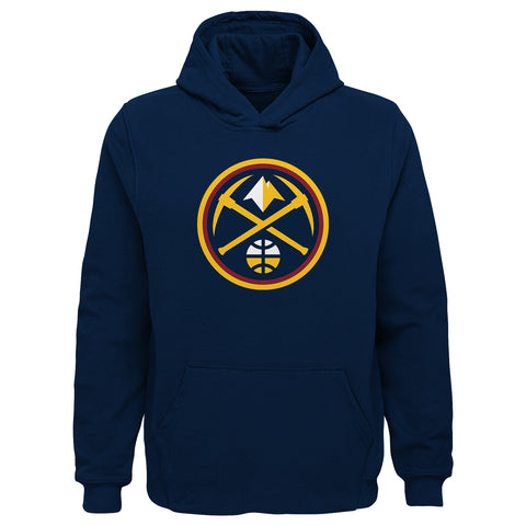 Outerstuff NBA Boys Youth Team Color Pullover Fleece Hoodie with Logo - Denver Nuggets