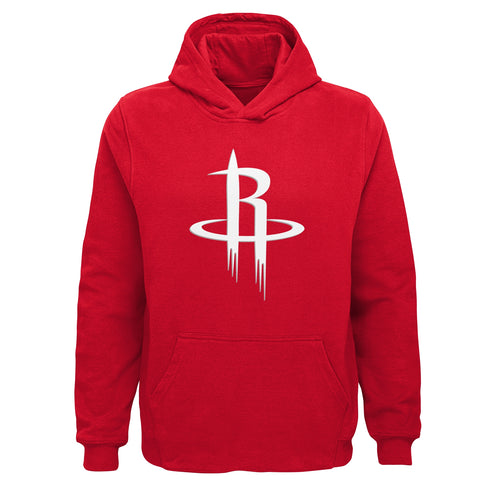 Outerstuff NBA Boys Youth Team Color Pullover Fleece Hoodie with Logo - Houston Rockets
