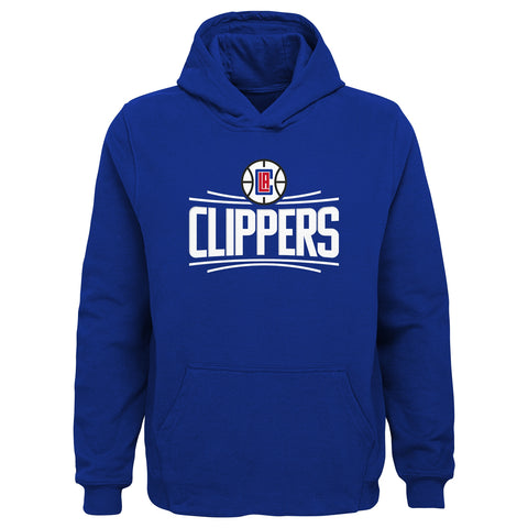 Outerstuff NBA Boys Youth Team Color Pullover Fleece Hoodie with Logo - LA Clippers