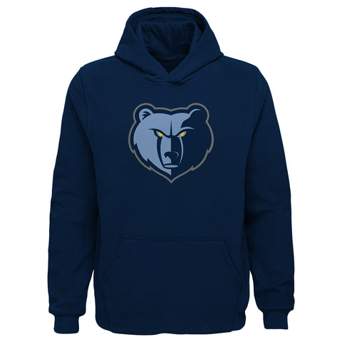 Outerstuff NBA Boys Youth Team Color Pullover Fleece Hoodie with Logo - Memphis Grizzlies