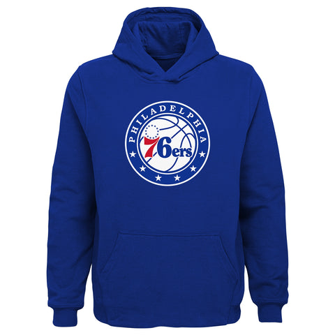 Outerstuff NBA Boys Youth Team Color Pullover Fleece Hoodie with Logo - Philadelphia 76ers