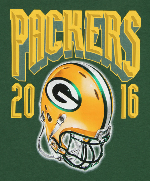 Outerstuff NFL Green Bay Packers Boys Kids Short Sleeve Helmet Graphic T-Shirt