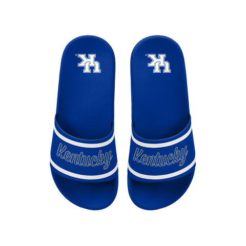 FOCO NCAA Team Wordmark Molded Comfortable Women's Slide Sandals, Kentucky Wildcats