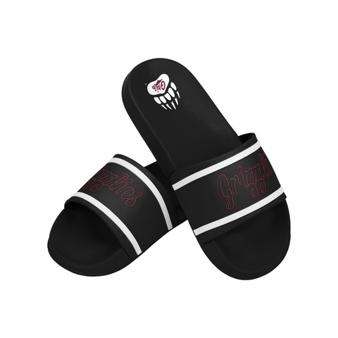 FOCO NCAA Team Wordmark Molded Comfortable Women's Slide Sandals, Montana Grizzlies