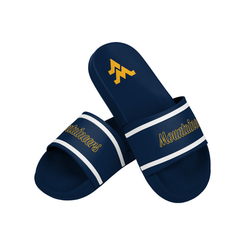 FOCO NCAA Team Wordmark Molded Comfortable Women's Slide Sandals, West Virginia Mountaineers