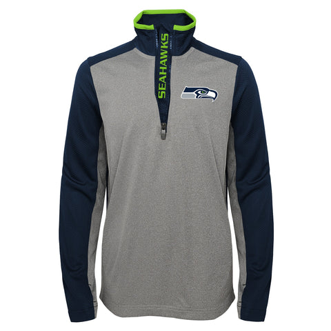 Seahawks Boys 8-20 Matrix 1/4 Zip Top
