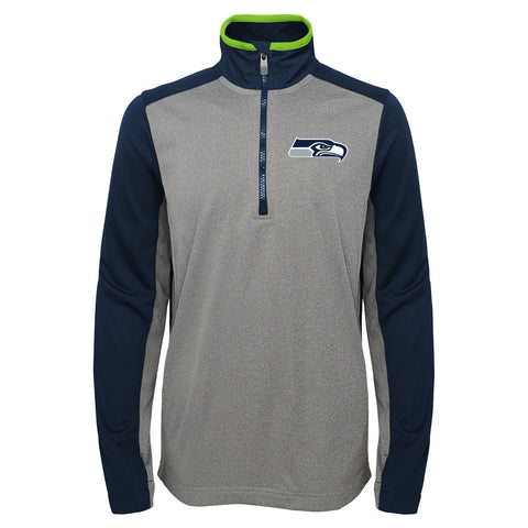 Seahawks Boys 8-20 Matrix 1/4 Zip Top