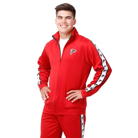 FOCO NFL Atlanta Falcons Stripe Logo Track Jacket