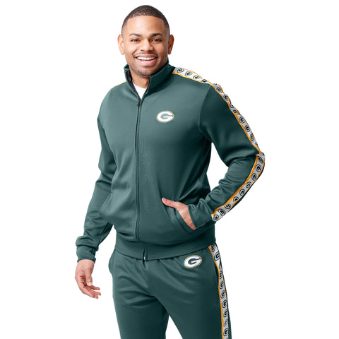 FOCO NFL Green Bay Packers Stripe Logo Track Jacket