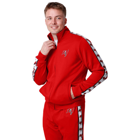 FOCO NFL Tampa Bay Buccaneers Stripe Logo Track Jacket - Mens