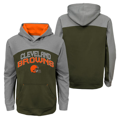 Outerstuff NFL Boys Youth Arc Design Pullover Sweatshirt Hoodie - Cleveland Browns