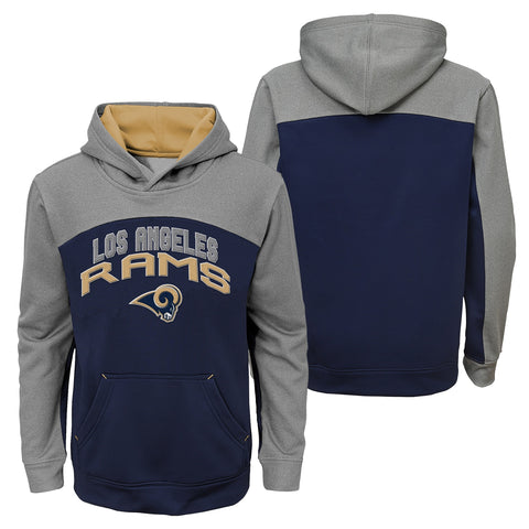 Outerstuff NFL Boys Youth Arc Design Pullover Sweatshirt Hoodie - Los Angeles Rams