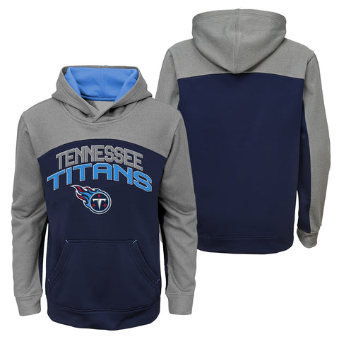 Outerstuff NFL Youth Tennessee Titans Arc Pullover Sweatshirt Hoodie Navy/Grey