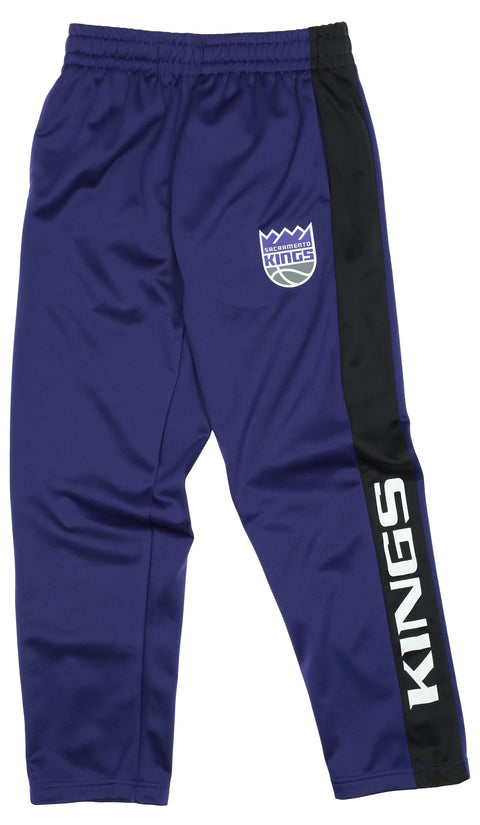 Outerstuff NBA Boys Youth Team Color Side Stripe Slim Fit Performance Pants - Sacramento Kings