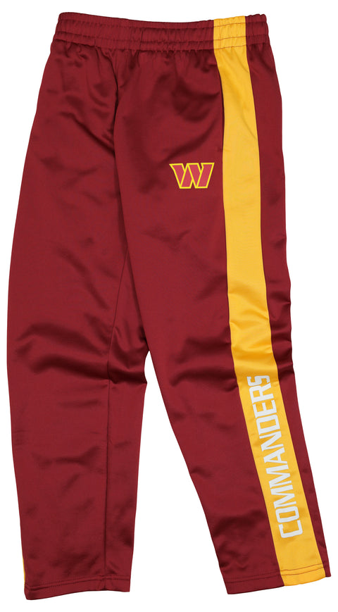 Outerstuff NFL Boys Youth Track Pants - Slim Fit Athletic Training Pants with Team Color Side Panel - Washington Commanders