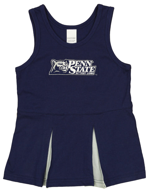 Outerstuff Penn State Nittany Lions NCAA Toddler Cheerleader Dress Set Navy/White