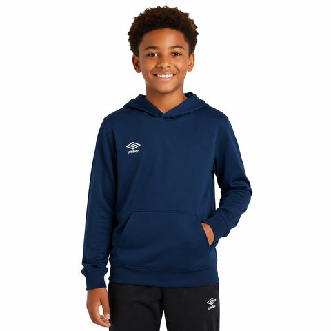 Umbro Boys 8-20 Lt Wt Hoodie Navy / White