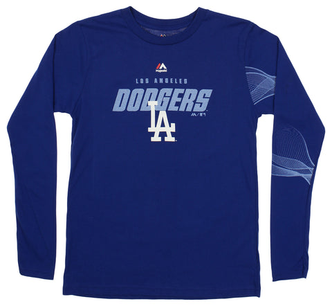 Outerstuff MLB Los Angeles Dodgers Boys Youth Crack of The Bat Long and Short Sleeve T-Shirt Combo Pack