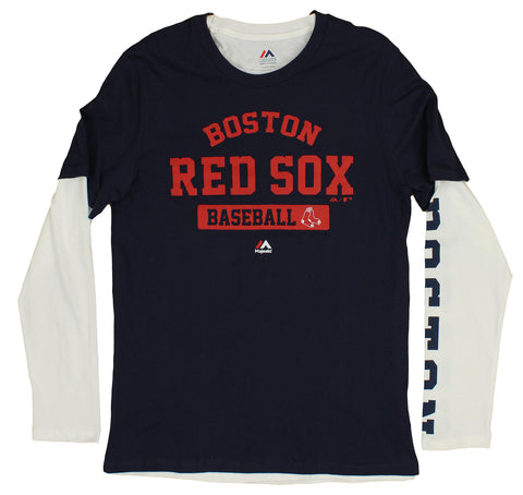 Outerstuff MLB Boys Youth 3-in-1 Long and Short Sleeve T-Shirt Combo Pack - Boston Red Sox