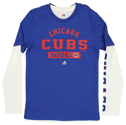 Outerstuff MLB Boys Youth 3-in-1 Long and Short Sleeve T-Shirt Combo Pack - Chicago Cubs