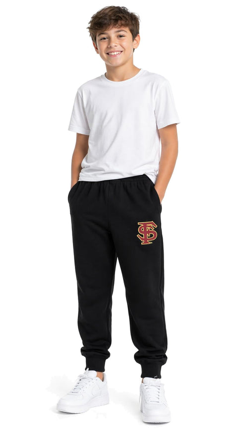 Outerstuff NCAA Florida State Seminoles Youth Boys Black Fleece Jogger Sweatpants