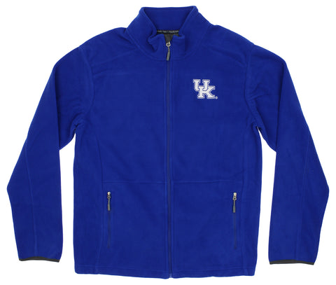 Outerstuff NCAA Kentucky Wildcats Mens Fleece Full Zip Long Sleeve Pullover Blue