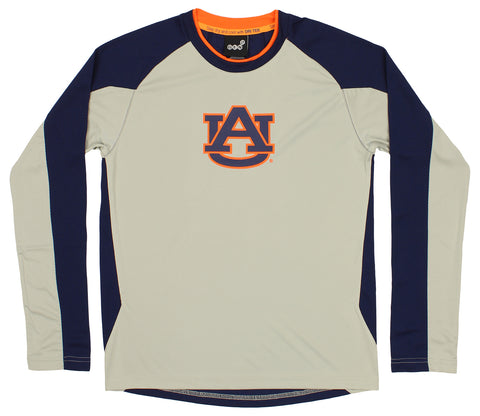 Outerstuff NCAA Auburn University Youth Covert Dri-Tek Long Sleeve Shirt Grey