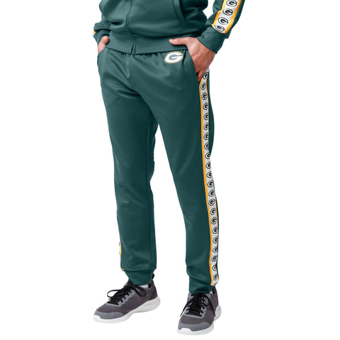 FOCO NFL Green Bay Packers Stripe Logo Track Pants - Mens