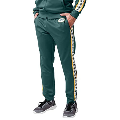 FOCO NFL Green Bay Packers Stripe Logo Track Pants - Mens