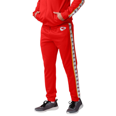 FOCO NFL Kansas City Chiefs Stripe Logo Track Pants - Mens