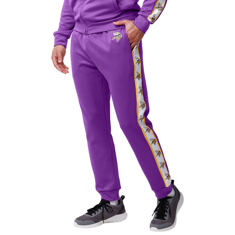 FOCO NFL Minnesota Vikings Stripe Logo Track Pants - Mens