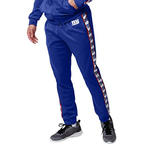 FOCO NFL New York Giants Stripe Logo Track Pants - Mens