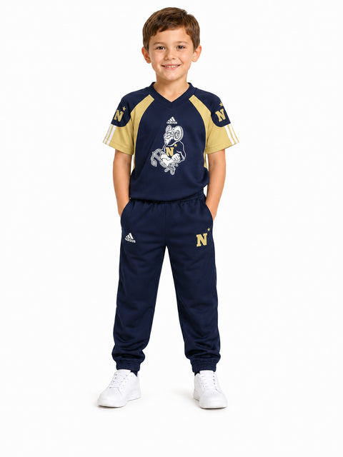 Outerstuff NCAA Naval Academy Midshipmen Kids Short Sleeve Jersey and Pant Set - Navy