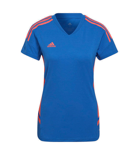 adidas Womens Condivo 22 Soccer Training Shirt - Short Sleeve Jersey, Hi-res Blue