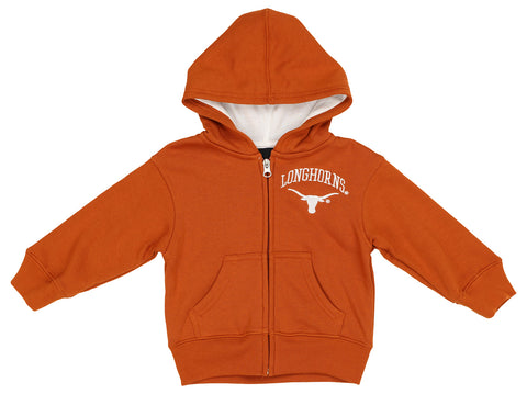 Outerstuff NCAA Texas Longhorns Toddlers Standard Full Zip Hoodie