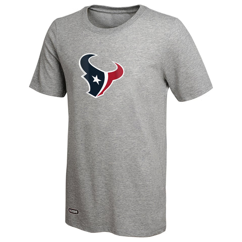 Outerstuff NFL Unisex Men's and Women's Primary Logo Short Sleeve Lightweight T-Shirt, Grey, Houston Texans