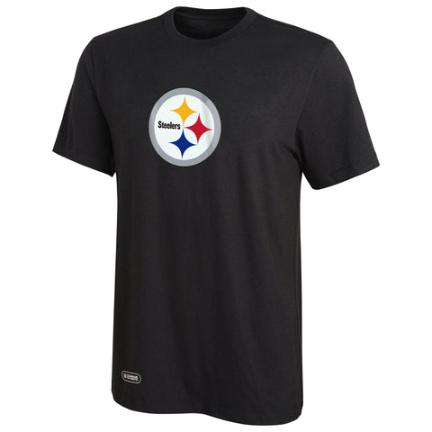 Outerstuff NFL Men's Pittsburgh Steelers Stadium Retro Short Sleeve Poly Tee Black
