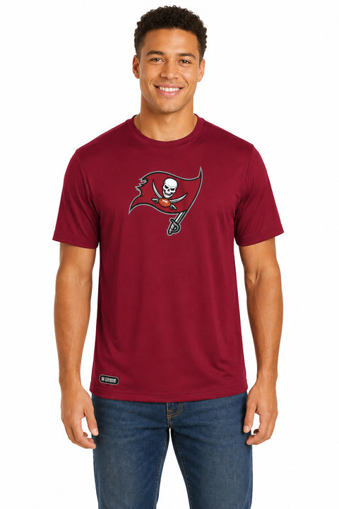 Outerstuff NFL Unisex Men's and Women's Primary Logo Short Sleeve Lightweight T-Shirt, Team Color, Tampa Bay Buccaneers