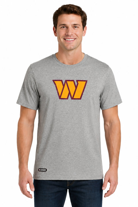 Outerstuff NFL Unisex Men's and Women's Primary Logo Short Sleeve Lightweight T-Shirt, Grey, Washington Commanders