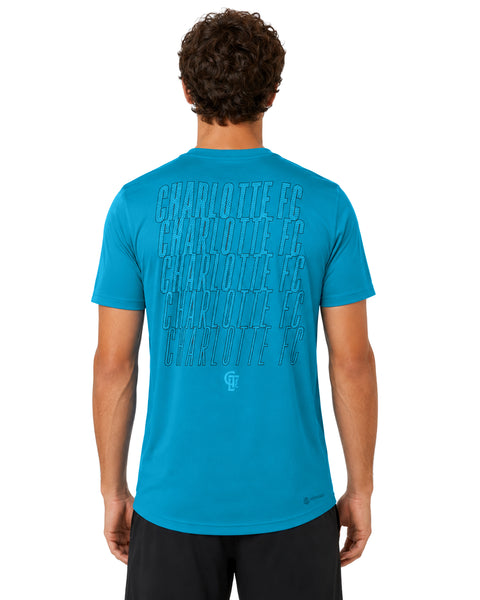 Adidas Mens Charlotte FC Creator Short Sleeve T-Shirt, MLS, Shablu