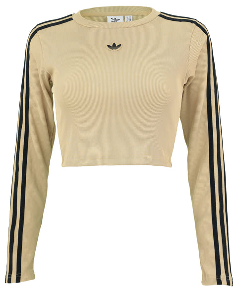 Adidas Womens Crop Long Sleeve Pullover Sweater