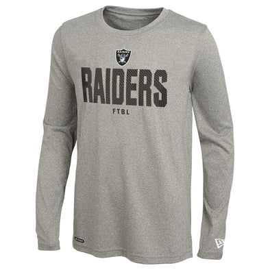 New Era Men's Las Vegas Raiders Grids Long Sleeve Tee, Grey