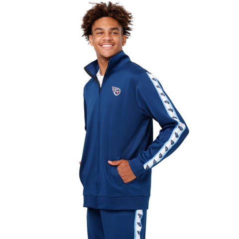 FOCO NFL Tennessee Titans Stripe Logo Track Jacket - Mens